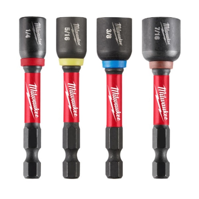 Milwaukee (366) 49-66-4566 SHOCKWAVE IMPACT Duty Magnetic Nut Driver Set 4-Piece
