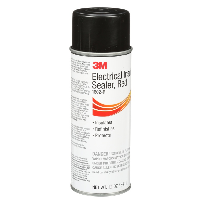 3M (815) 1602 Scotch Insulating Spray, 1602, red, 16 fl oz, Colour: Red, 3M Stock No. 7000006033