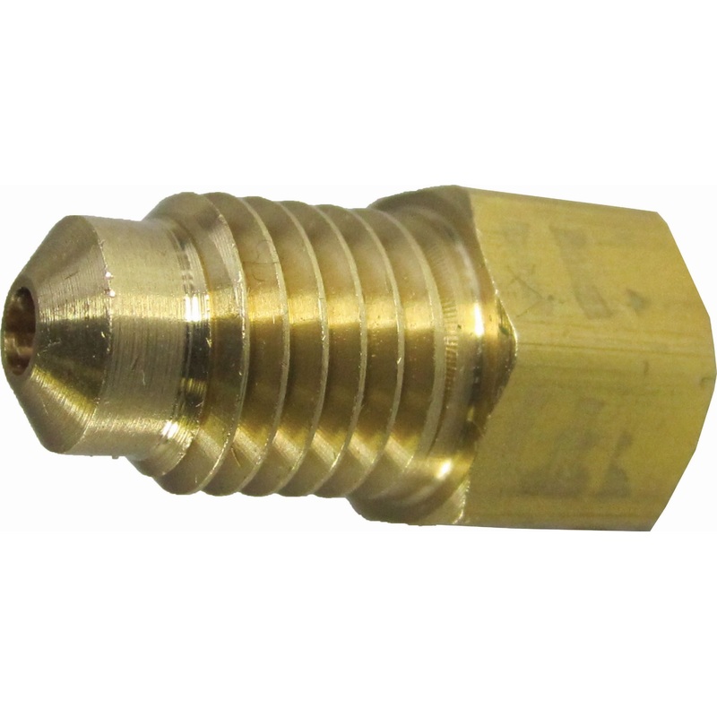 FMSI (450) 3253 3/16"(3/8"-24) Female Invert Flare x 3/16"(11mm x 1.50) Male Bubble Flare Adapter