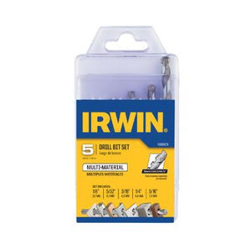Irwin (928) 4935078 IRWIN 5-Piece Multi-Material Drill Bit Set (4935078)