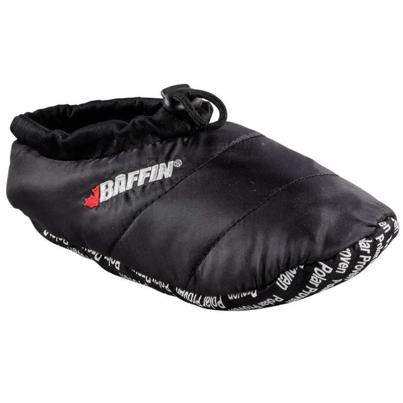 Baffin (202) 61270000001AAA--L Baffin Cush Slippers Size L - The Cush Series is a sleeping bag for your feet! Cush is different than a slipper. It has a soft nylon upper, cozy insulation, elasticized lockable tie and a durable nylon bottom -