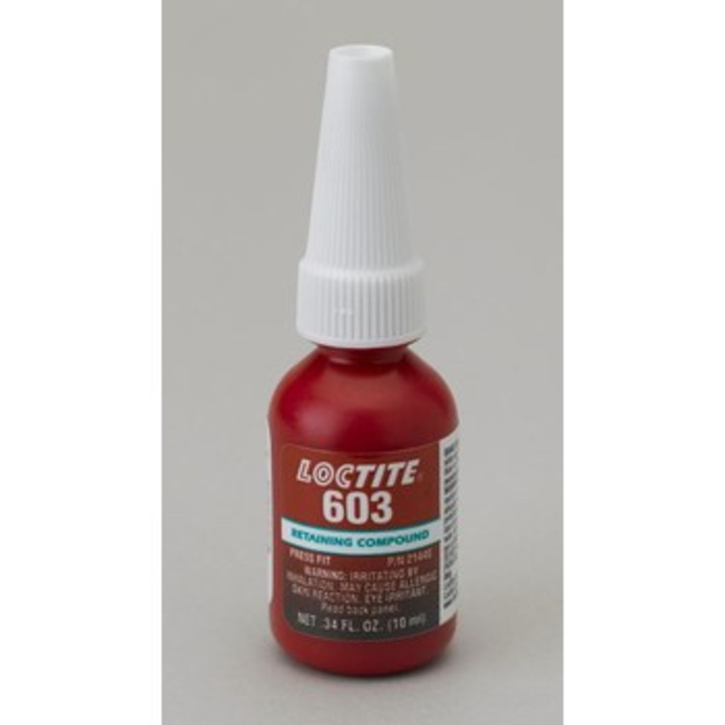 Loctite (123) 231097 (21440) 603 RETAINING COMPOUND OIL TOLERANT 10 ML BOTTLE.