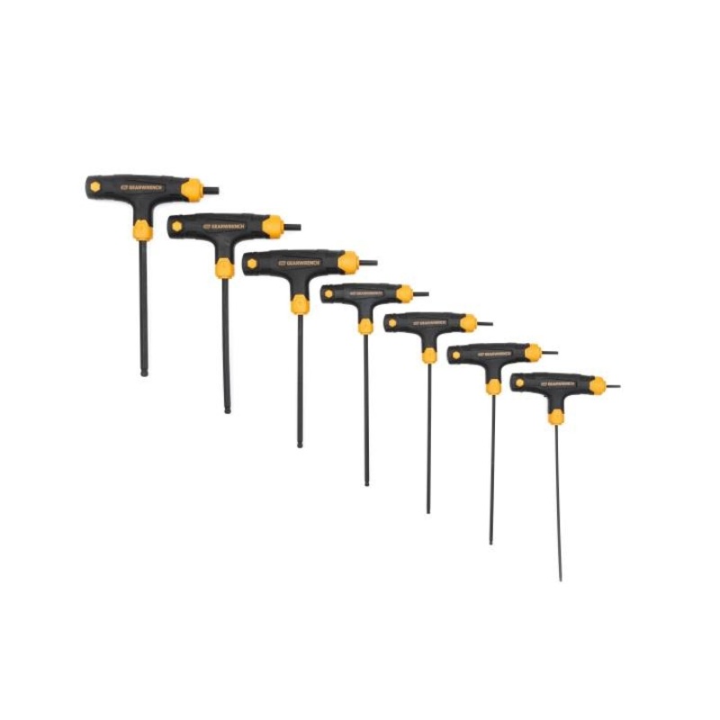 Apex Tool (442) 83515 7 Piece SAE T-Handle Ball End Hex Key Set