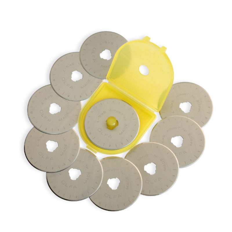 Olfa (280) 9453 45mm Tungsten Tool Steel Rotary Blade, Pack of 10 (RB45-10)