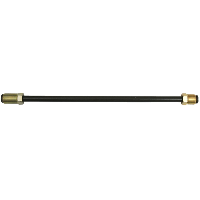 FMSI (450) PVFKB12 3/16" O.D. Bubble Flare Polyvinyl Fluoride (PVF) Hydraulic Line With 3/8" - 24 Tube Nuts (12")