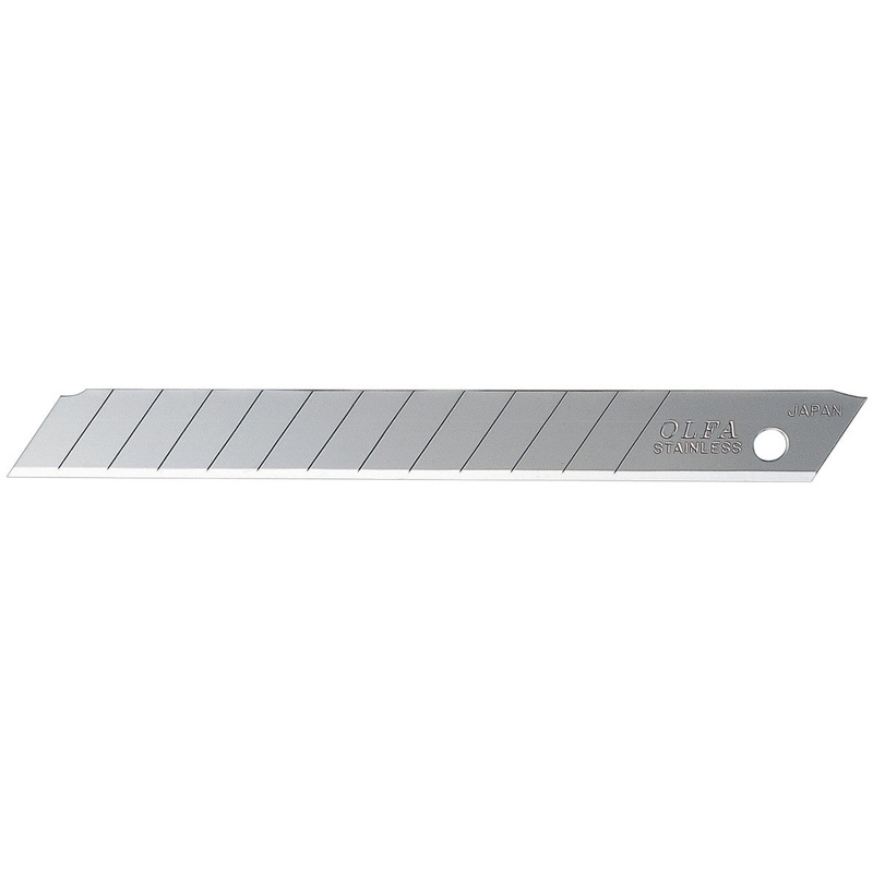 Olfa (280) 9281 9mm stainless steel snap-off blades, 10 Pack (AB-10S)
