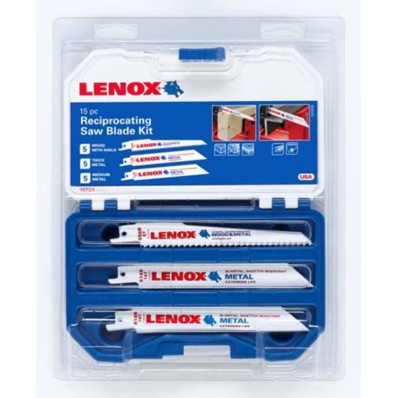 Lenox (135) 1073415RKG Lenox 15RKG 15-Piece General Purpose Reciprocating Saw Blade Kit (1073415RKG)
