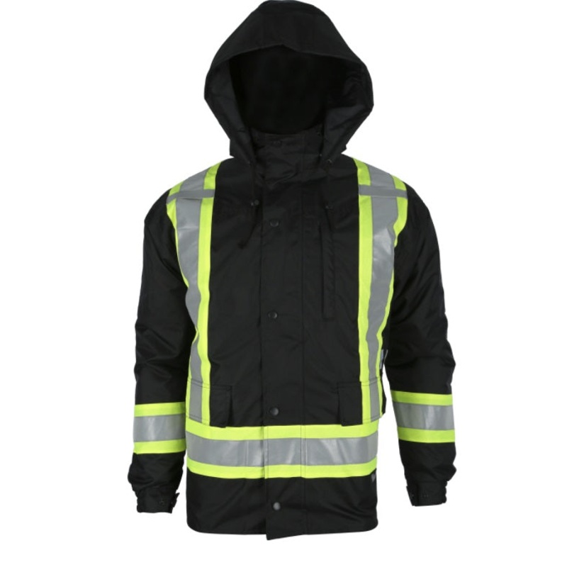 Viking (725) 6328JB-L Viking Handyman Hi-vis 7in1 Jacket Black (Size L)
