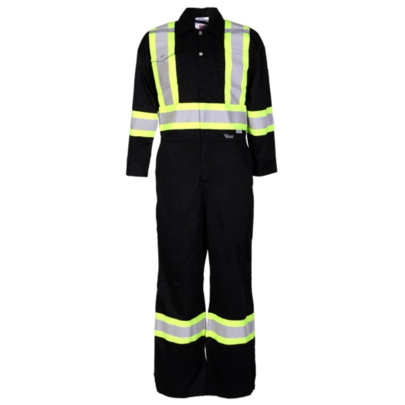Viking (725) VC20BK-2XL Viking 270 GSM (8oz/yd.) Coverall-4 Vibrance Safety Stripes