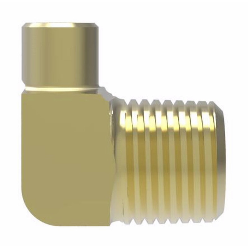 WHD (129) 691X8X8 BRASS SELFALIGN 1/2 TUBE X1/2 MPT 90ELB