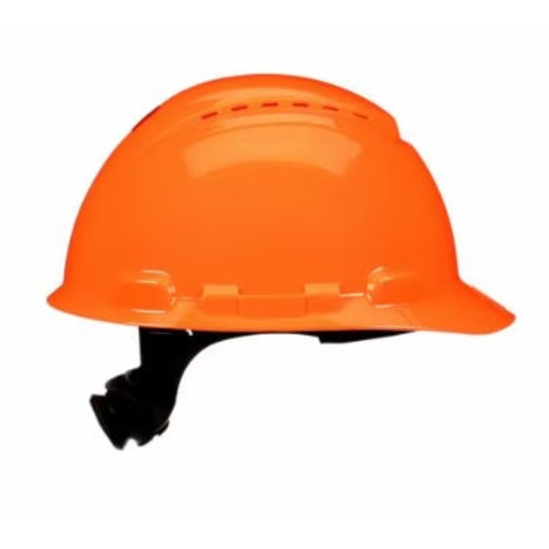 3M (815) H-707SFV-UV 3M SecureFit Hard Hat H-707SFV-UV, Hi-Vis Orange, Vented, 4-Point Pressure Diffusion Ratchet Suspension, with Uvicator, 3M Stock No. 7100240009
