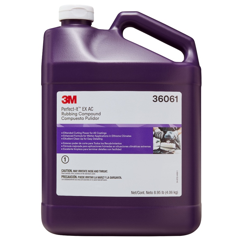3M (815) 36061 3M Perfect-It EX AC Rubbing Compound 36061, 1 gal (8.95 lb), Colour: White, 3M Stock No. 7100210709