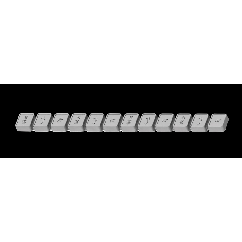 Plombco (750) 314-30 Narrow lead StickPro Adhesive wheel weights. 0.25 oz segments grouped in 3 oz strips, 30 strips per box, standard adhesive