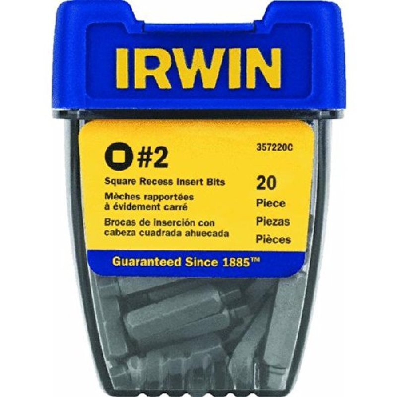 Irwin (928) 357220C 357220C - 20PC BULK CONTAINER-No.2 SQUARE-2PC DESIGN