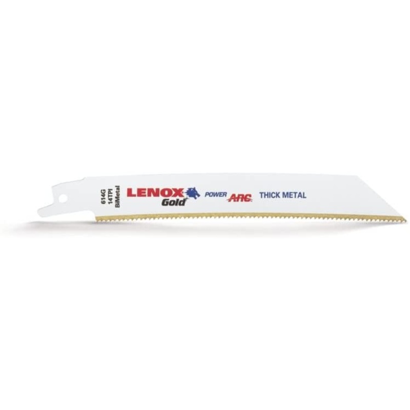 Lenox (135) 21081B614GR Lenox Gold B614GR Metal Reciprocating Saw Blades, 6-inch, 14 TPI, 25/Pk (21081B614GR)