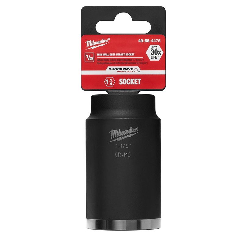 Milwaukee (366) 49-66-4475 SHOCKWAVE 1/2" Deep Well Socket 1-1/4"