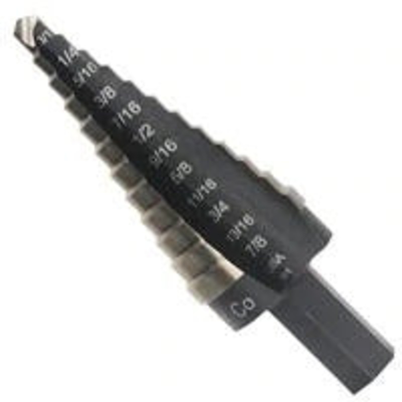 Irwin (928) 10502CB IRWIN Unibit Cobalt Step Drill Bit Set, No.1C, No.2C And No.3C (10502CB)