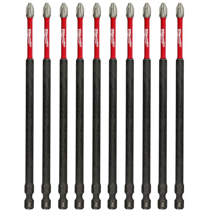 Milwaukee (366) 48-32-4207 SHOCKWAVE 6" Impact Phillips No.2 Power Bits (10 Pk)