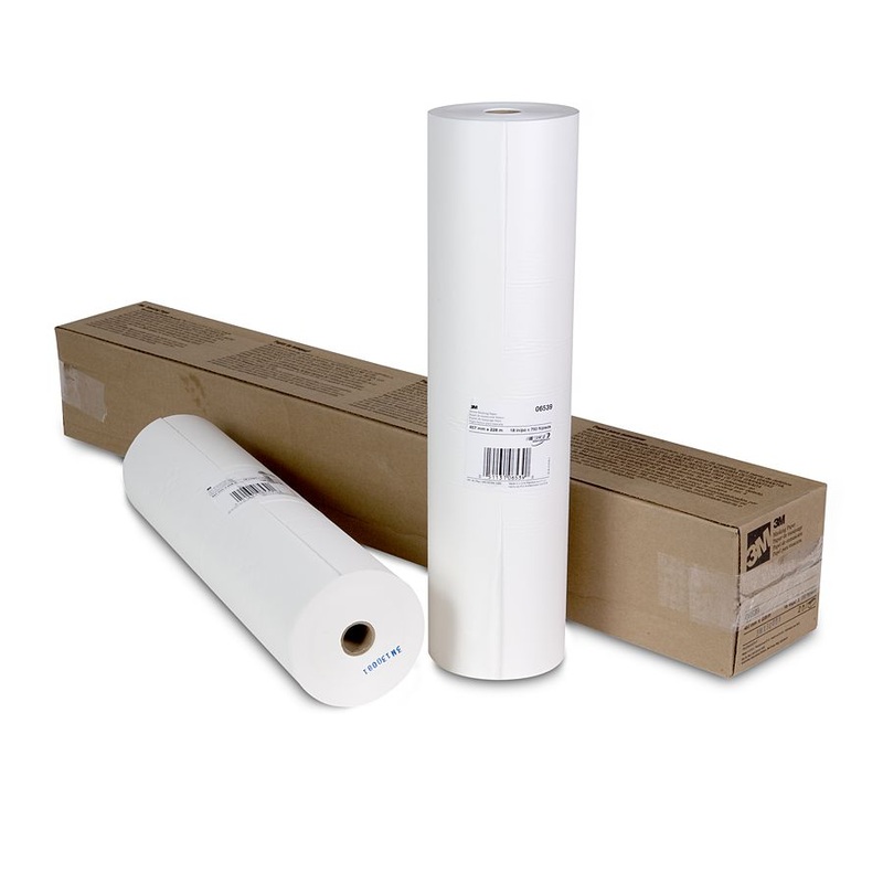 3M (815) 06539 3M White Masking Paper, 06539, 18 in x 750 ft (457.2 mm x 228.6 m), Colour: White, 3M Stock No. 7000029607