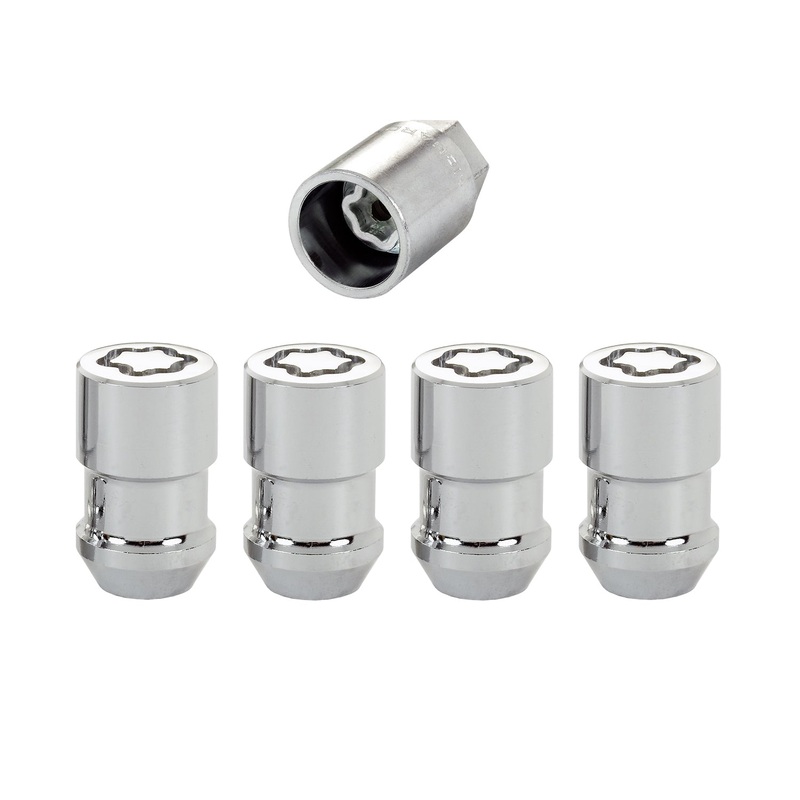 McGard (173) 24132 Chrome Cone Seat Wheel Lock Set (7/16-20 Thread Size) - Set of 4 Locks and 1 Key